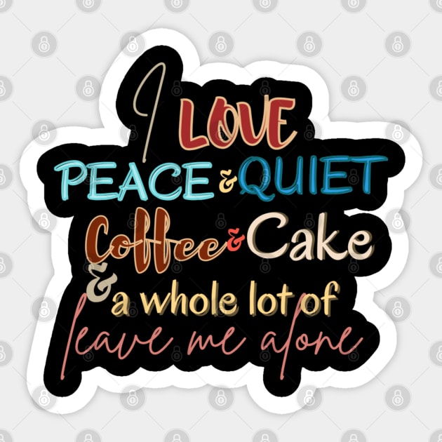Introvert coffee and cake lover Sticker by Kikapu creations